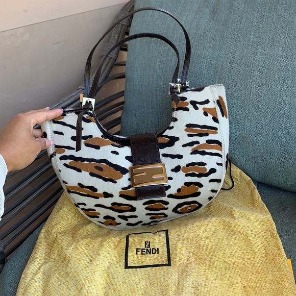 FENDI leopard print shoulder bag - Picture 2 of 14